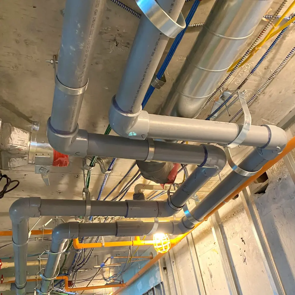 Installation de tuyauterie moderne